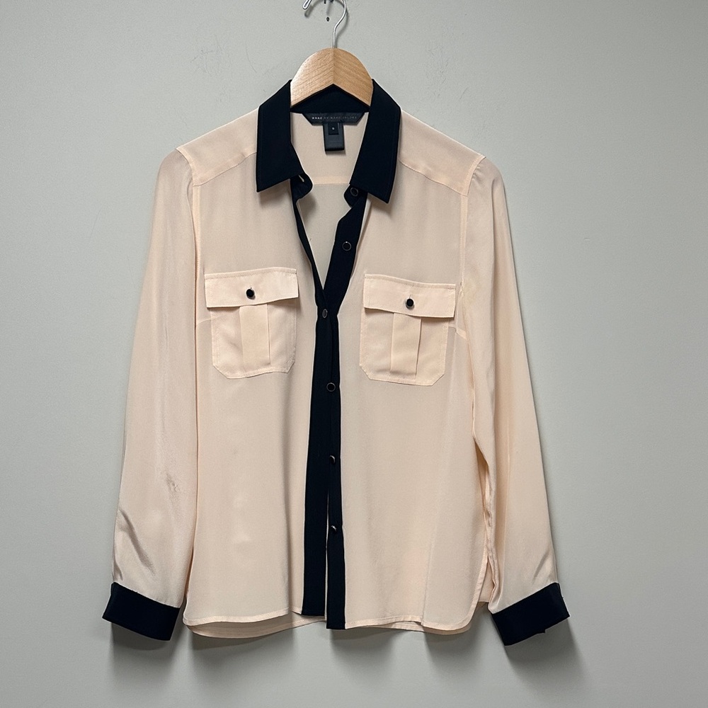 Marc By Marc Jacobs Cream and Black Blouse